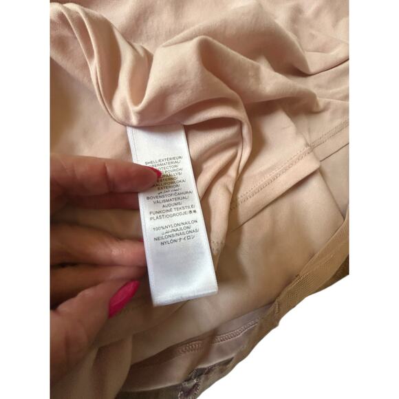 Adrianna Papell Blush Floral Embroidered Halter Gown - Size 12 - Picture 13 of 16